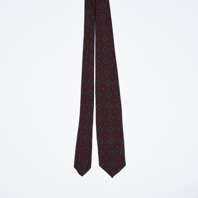 Printed Tie - Sangria Red