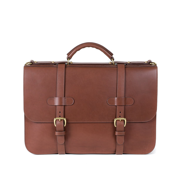 English Briefcase in Chestnut Harness Leather