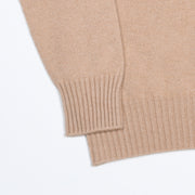 Cashmere High V-neck sweater - Tan