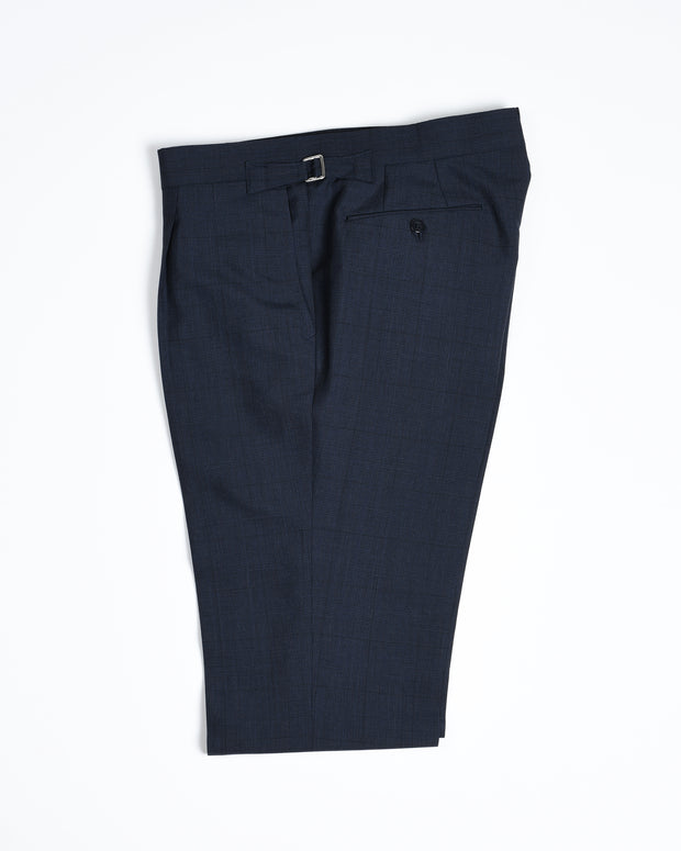 Glen Plaid Suit in Wool and Mohair - Dark blue