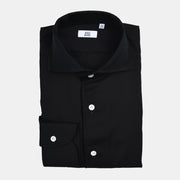 Cutaway Shirt in Fine Merino - Black
