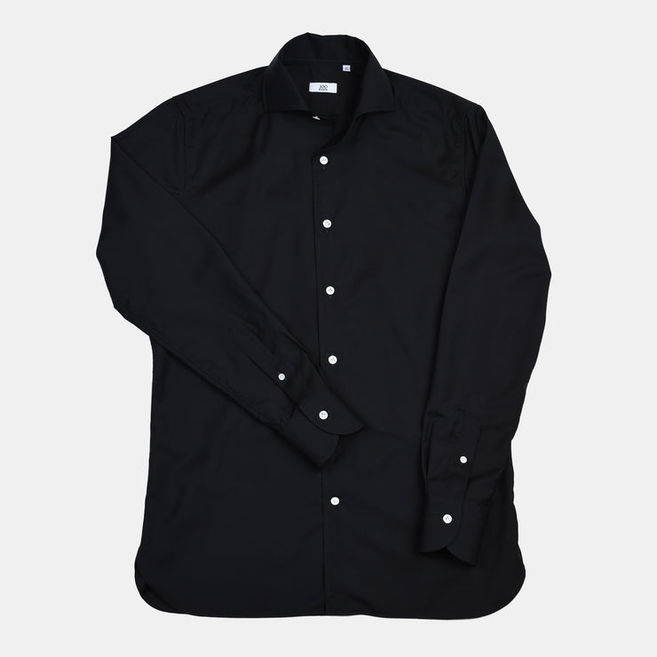 Cutaway Shirt in Fine Merino - Black