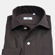 Cutaway Shirt in Fine Merino - Dark Brown