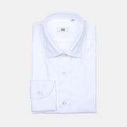 Cutaway Collar Shirt in Cotton Twill - White