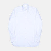 Cutaway Collar Shirt in Cotton Twill - White