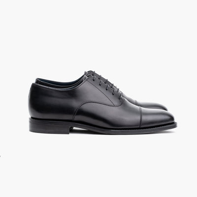 Cap toe Oxford in Black Calf