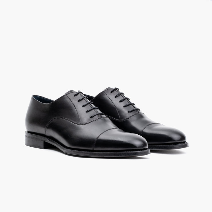 Cap toe Oxford in Black Calf