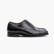 Semi Brogue Oxford in Black Calf