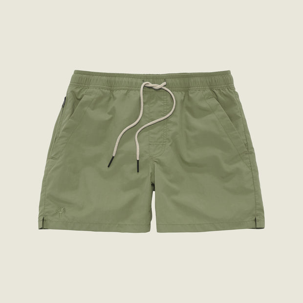 Green Nylon Swim Shorts