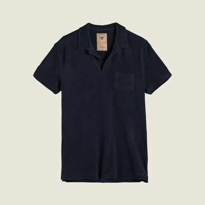 Navy Polo Terry Shirt