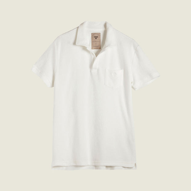 White Polo Terry Shirt