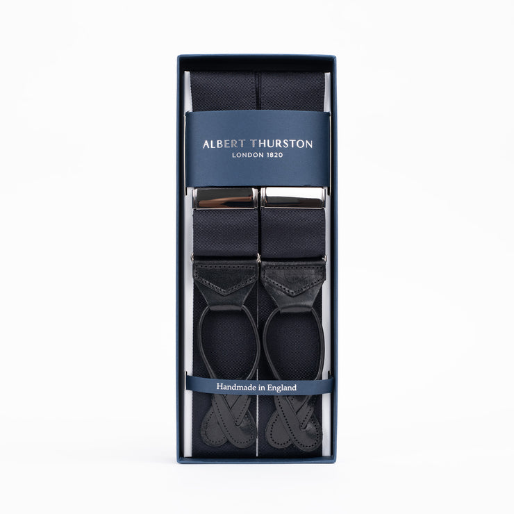 Plain Ribbon Braces - Black
