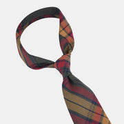 Plaid Tie in Wool Challis - Autumn
