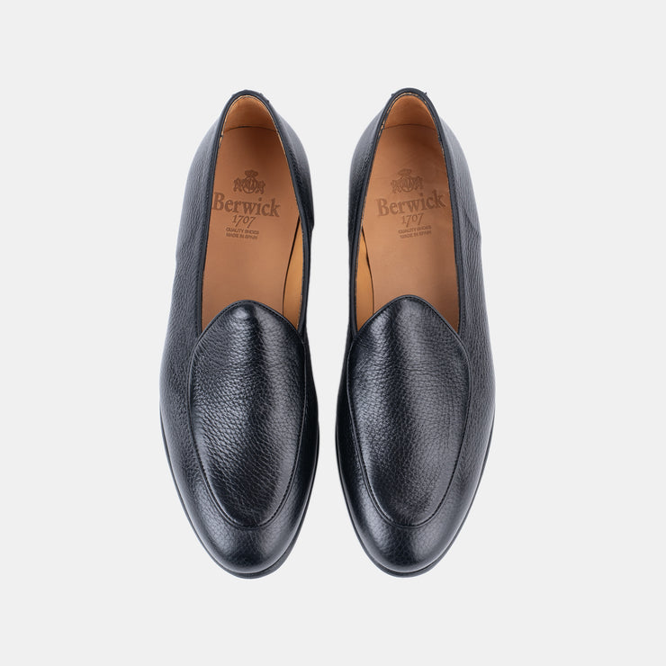 Belgian Loafer in Deerskin - Black