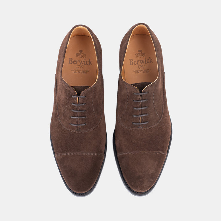 Cap Toe Oxford in Suede - Dark Brown Caine Clothiers Cap Toe Oxford in Suede - Dark Brown Caine Clothiers
