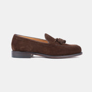 Tassel Loafer in Suede – Dark Brown