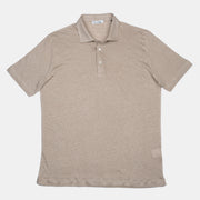 Polo Shirt in Linen – Beige