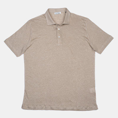 Polo Shirt in Linen – Beige
