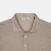 Polo Shirt in Linen – Beige