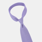 Unlined Grenadine Tie in Silk - Lavender
