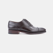 Semi Brogue Oxford 10051 in Calf - Dark Brown