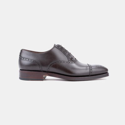 Semi Brogue Oxford 10051 in Calf - Dark Brown