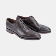 Semi Brogue Oxford 10051 in Calf - Dark Brown