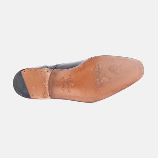 Semi Brogue Oxford 10051 in Calf - Dark Brown
