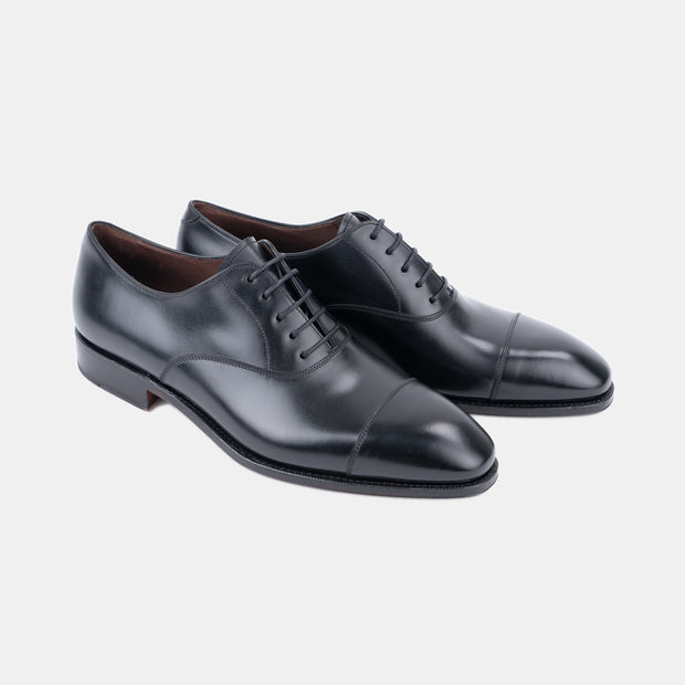 Cap Toe Oxford 80386 in Calf Leather - Black