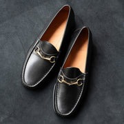 Horsebit Loafer in Funchal Calf - Black