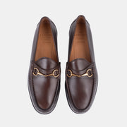 Horsebit Loafer in Funchal Calf - Dark Brown
