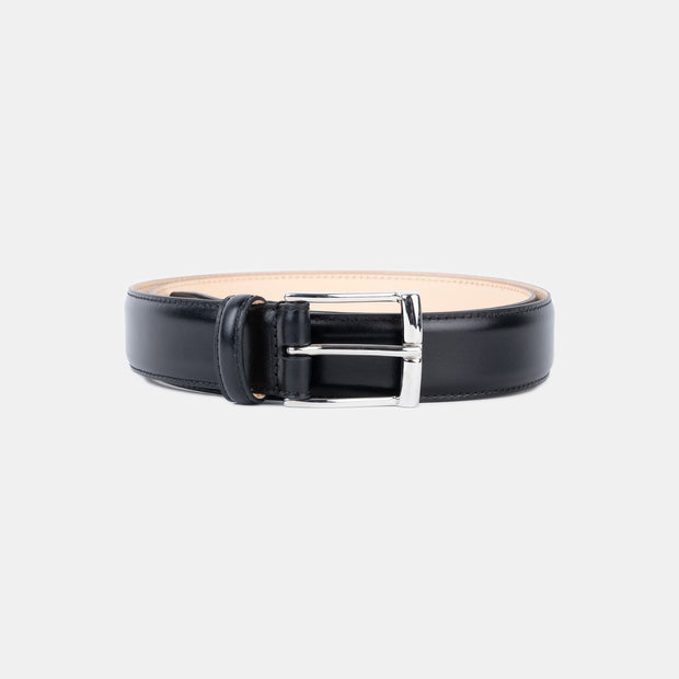 Dress Belt in Calf Leather Size 95 (38") - Black