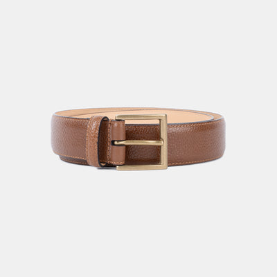 Dress Belt in Grain Leather Size 90 (36") - Brown
