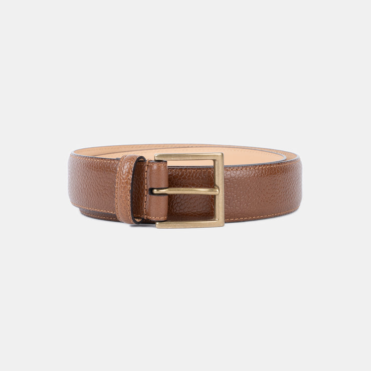 Dress Belt in Grain Leather Size 90 (36") - Brown