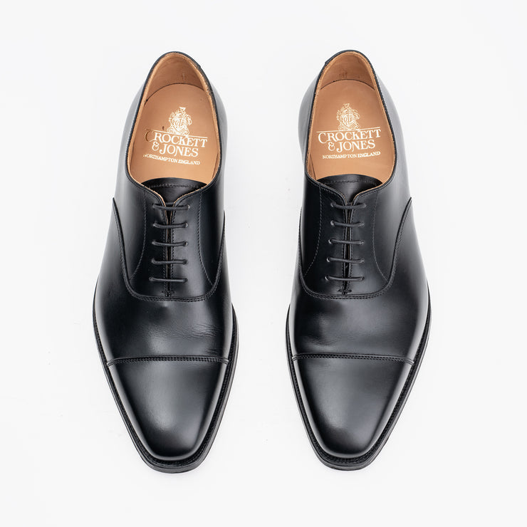 Hallam cap toe oxford in Black Calf