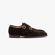 Lowndes Double monk in Dark Brown Suede