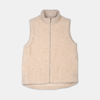 Nordic Gilet in Sherpa Wool - Cream