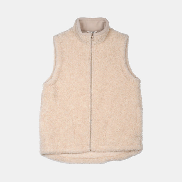 Nordic Gilet in Sherpa Wool - Cream