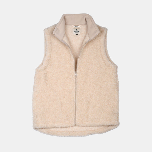 Nordic Gilet in Sherpa Wool - Cream