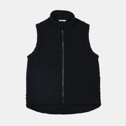 Nordic Gilet in Sherpa Wool - Deep Black