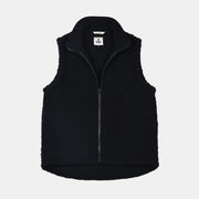 Nordic Gilet in Sherpa Wool - Deep Black