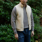 Nordic Gilet in Sherpa Wool - Cream