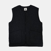 Pepitko Gilet in Sherpa Wool - Black