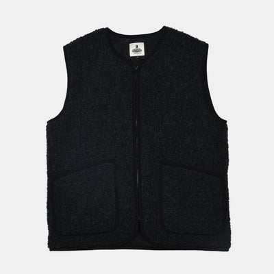 Pepitko Gilet in Sherpa Wool - Black