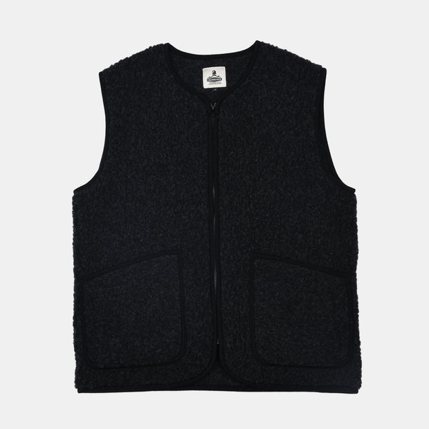 Pepitko Gilet in Sherpa Wool - Black