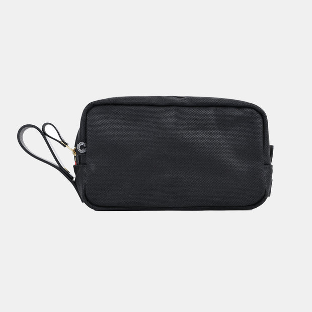 Travel Kit in Vintage Waxed Canvas - Black