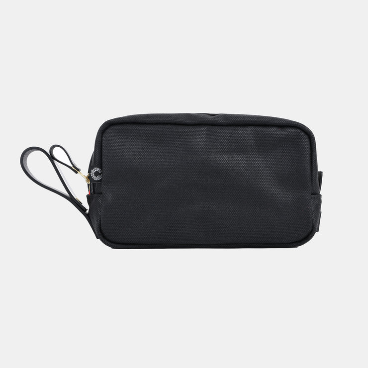 Travel Kit in Vintage Waxed Canvas - Black