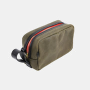 Travel Kit in Vintage Waxed Canvas - Olive
