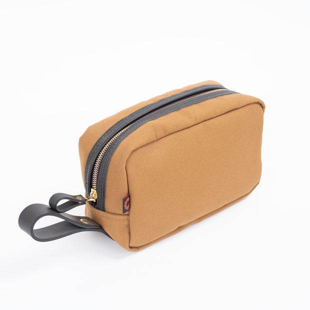 Travel Kit in Tan Cotton Twill