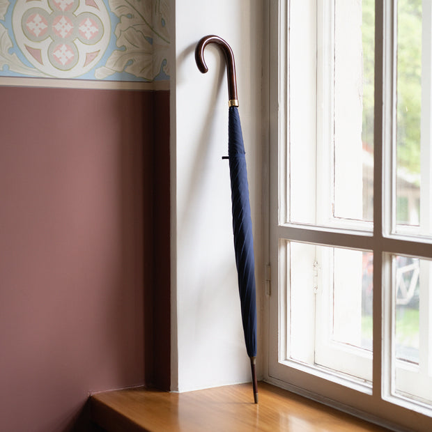 GT2 Gloss Maple Handle Umbrella - Navy